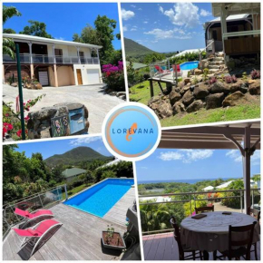 Villa Lorevana piscine privée et vue mer à Deshaies